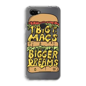 Big Macs Bigger Dreams: Google Pixel 3a Transparant Hoesje