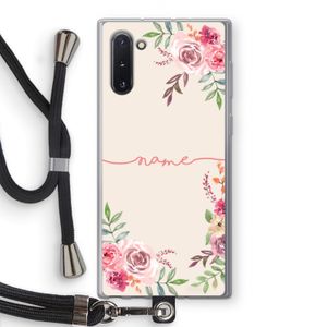 Rozen: Samsung Galaxy Note 10 Transparant Hoesje met koord