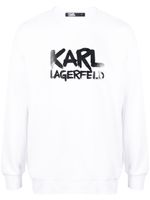 Karl Lagerfeld sweat à logo imprimé - Blanc