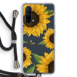 Sunflower and bees: OnePlus Nord CE 5G Transparant Hoesje met koord
