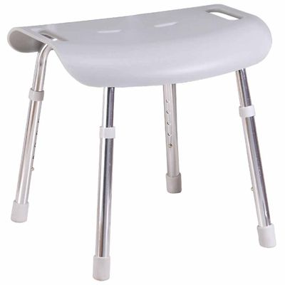 Design Douchekruk | Kleur: Wit | In hoogte verstelbaar 35 - 52 cm | Max. gebruikersgewicht 136 kg | Antislip doppen