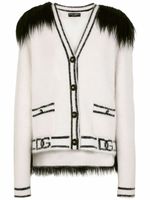 Dolce & Gabbana cardigan à fourrure artificielle - Blanc