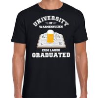 Studenten carnaval t-shirt zwart university of Warmenhuizen voor heren