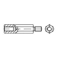 TOOLCRAFT Zeskantige afstandsbout 80 mm Staal (verzinkt) 155255 100 stuk(s)