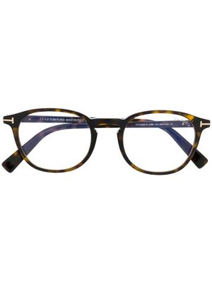 TOM FORD Eyewear lunettes de vue à monture ronde - Marron