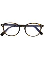 TOM FORD Eyewear lunettes de vue à monture ronde - Marron