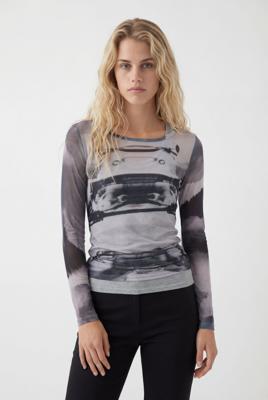 Auto bedrukte T-shirt - BLACK - XL