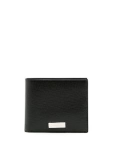 Ferragamo portefeuille pliant à plaque logo - Noir