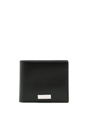 Ferragamo portefeuille pliant à plaque logo - Noir