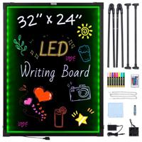 VEVOR LED berichtenschrijfbord lichtbord verlicht uitwisbaar 598x798mm