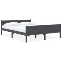 Bedframe massief grenenhout grijs 120x200 cm