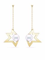 TASAKI boucles d'oreilles pendantes Collection Line Comet Plus en or 18ct à perles - thumbnail