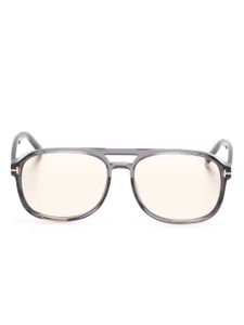 TOM FORD Eyewear lunettes de soleil tintées à monture pilote - Gris