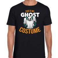 Ghost costume halloween verkleed t-shirt zwart voor heren - thumbnail