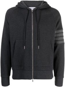 Thom Browne hoodie zippé à détail 4 bandes signature - Gris