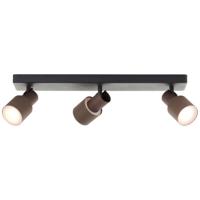 Brilliant 3-lichts opbouwspotCadiz zwart met brons - G01416/76
