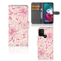 Motorola Moto G10 | G20 | G30 Hoesje Pink Flowers - thumbnail