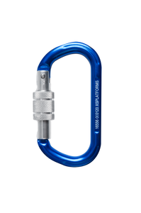 Allrisk 16556 Screw-locking karabiner Blue - Aluminum