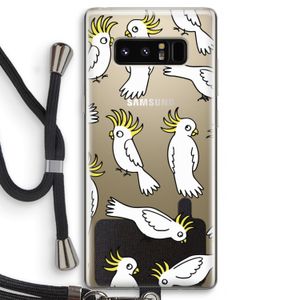 Papegaai: Samsung Galaxy Note 8 Transparant Hoesje met koord