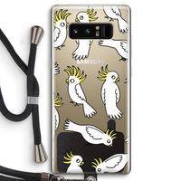 Papegaai: Samsung Galaxy Note 8 Transparant Hoesje met koord