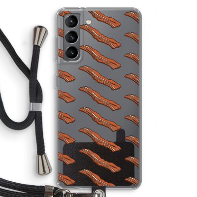 Bacon to my eggs #2: Samsung Galaxy S21 Transparant Hoesje met koord
