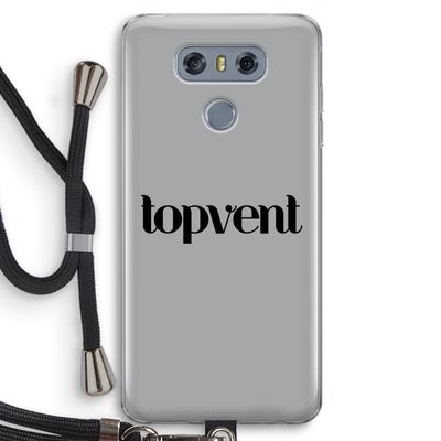 Topvent Grijs Zwart: LG G6 Transparant Hoesje met koord