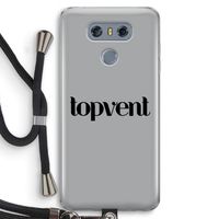 Topvent Grijs Zwart: LG G6 Transparant Hoesje met koord