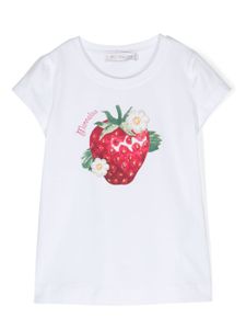 Monnalisa t-shirt à imprimé graphique - Blanc