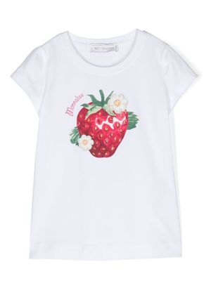 Monnalisa t-shirt à imprimé graphique - Blanc