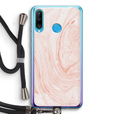 Peach bath: Huawei P30 Lite Transparant Hoesje met koord