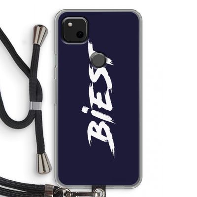 Biest: Pixel 4a Transparant Hoesje met koord