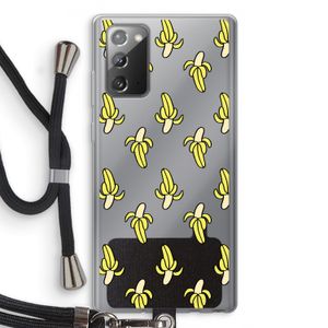 Bananas: Samsung Galaxy Note 20 / Note 20 5G Transparant Hoesje met koord
