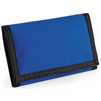 Portemonnee/portefeuille met klittenband sluiting kobalt blauw   -