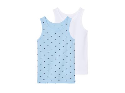 lupilu 2 kinder hemden (Wit/blauw, 98/104)