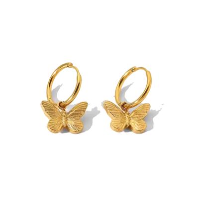Gouden Oorbellen met Vlindertjes