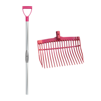 Mestvork kunststof hot pink met alu. steel in a box