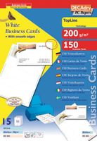 Decadry visitekaarten TopLine 150 kaartjes (10 kaartjes ft 85 x 54 mm per A4), rechte hoeken - thumbnail