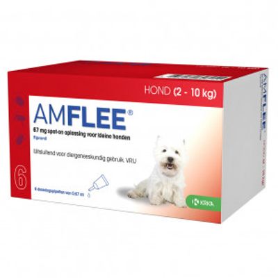 Amflee Spot-On 67 mg hond S 2 - 10 kg 3 pipetten