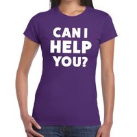 Can i help you beurs/evenementen t-shirt paars dames