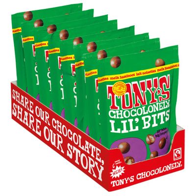 Tony&apos;s Chocolonely - Lil'Bits Melk hazelnoot - 8x 120g