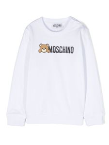 Moschino Kids sweat en coton à motif Teddy Bear - Blanc