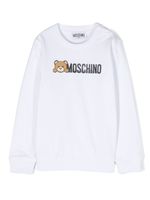 Moschino Kids sweat en coton à motif Teddy Bear - Blanc - thumbnail