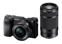 Sony α 6100 + 16-50mm + 55-210mm SLR camerakit 24,2 MP CMOS 6000 x 40000 Pixels Zwart - thumbnail