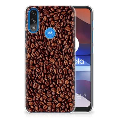 Motorola Moto E7/E7i Power | Siliconen Case | Koffiebonen