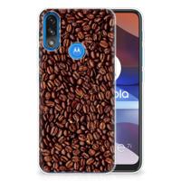 Motorola Moto E7/E7i Power | Siliconen Case | Koffiebonen