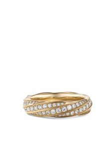 David Yurman bague Cable Edge en or 18ct sertie de diamants