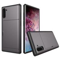 Schokbestendig robuuste Armor beschermhoes met kaartsleuf voor Galaxy Note 10 (grijs)