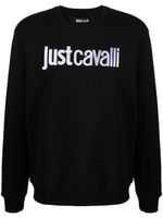 Just Cavalli sweat en coton à logo brodé - Noir