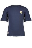 NoNo Meisjes t-shirt rib - Kapi - Navy blauw