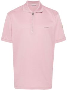 Moncler polo en coton à logo embossé - Rose